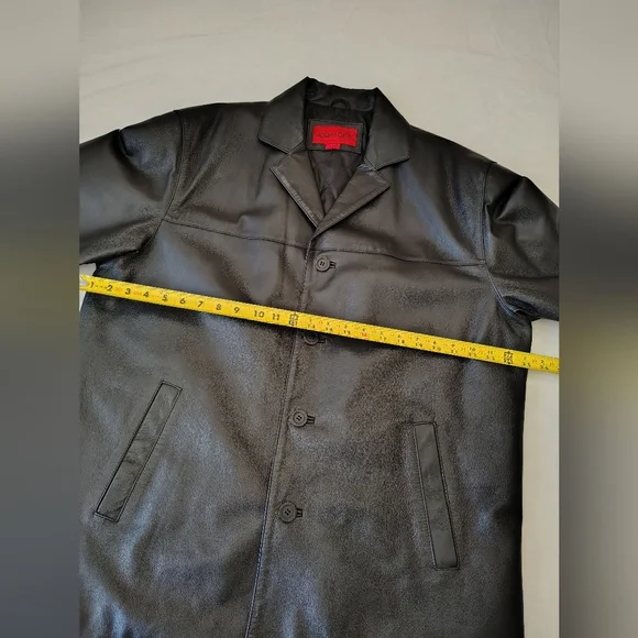 Juliano Celini Men's Black Leather Jacket Size XL